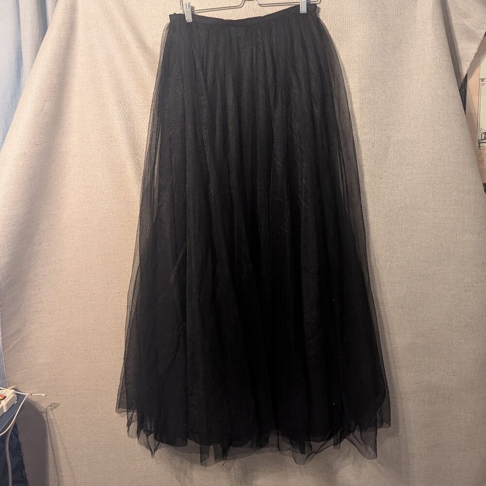 Eci Maxi Tulle Black Skirt Fully Lined, NWT, Size 12